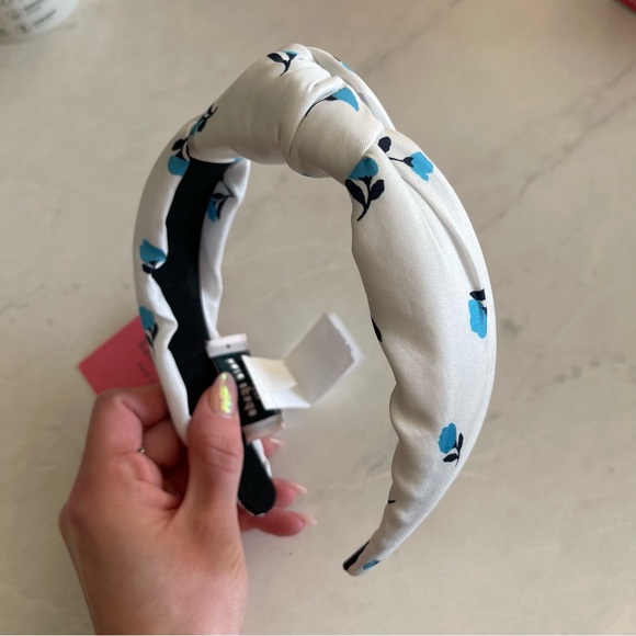 Kate Spade New York garden ditsy floral knotted silk headband BNWT - Picture 3 of 8